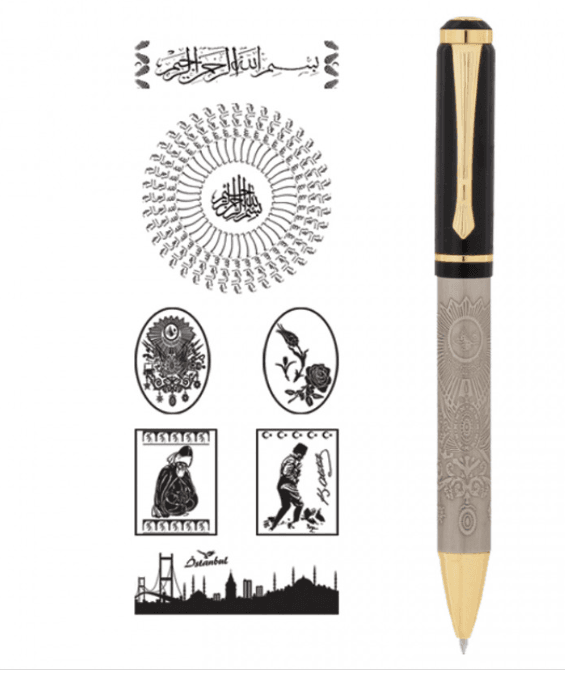 661-T Kabartma Figürlü Metal Tükenmez Kalem