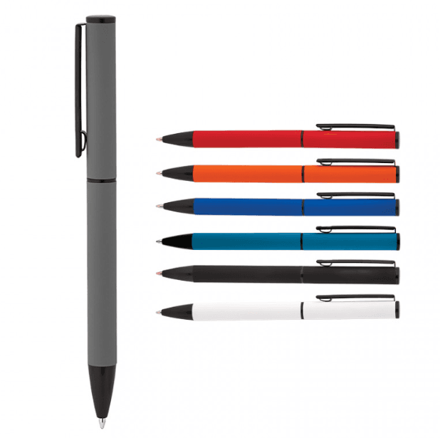 1023-T Metal Tükenmez Kalem Rubber Gövde