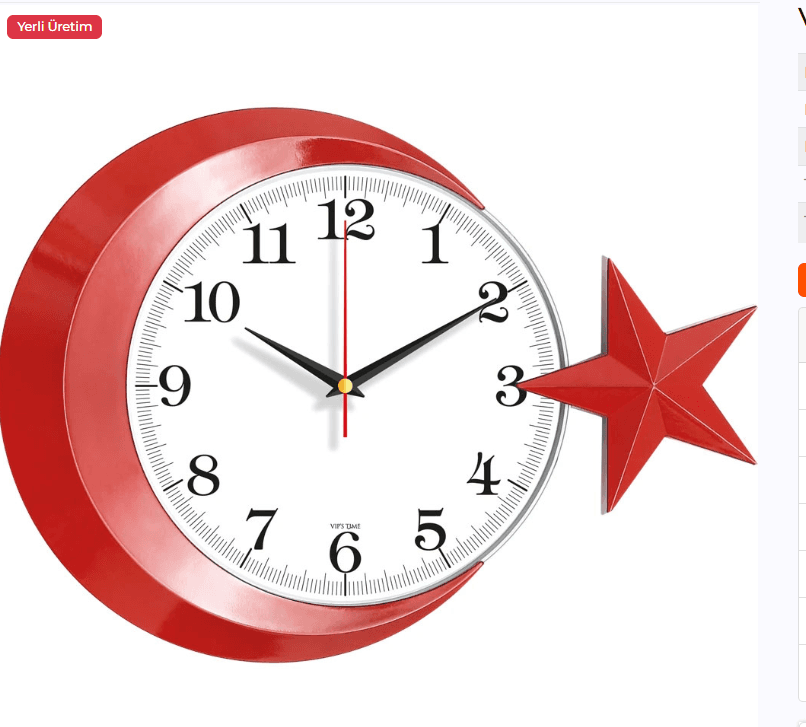 V30-536-B Plastik Duvar Saati