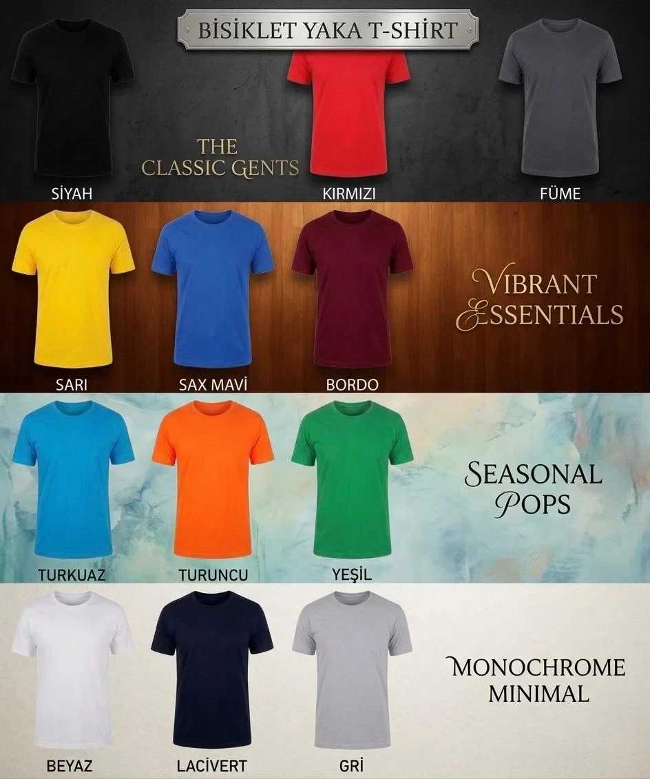 Bisiklet Yaka T-Shirt Ürün Seçeneği 09
