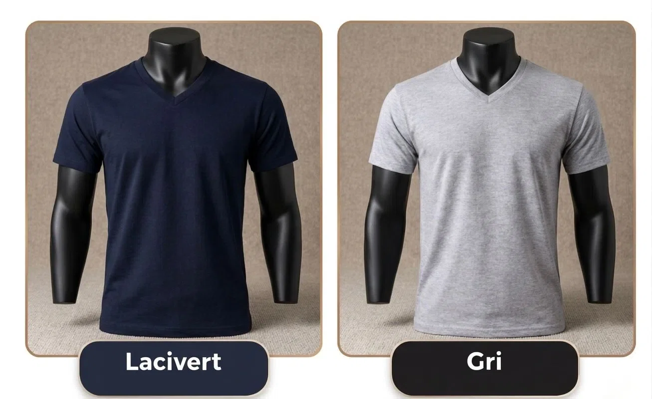 V Yaka T-Shirt Ürün Seçeneği 01