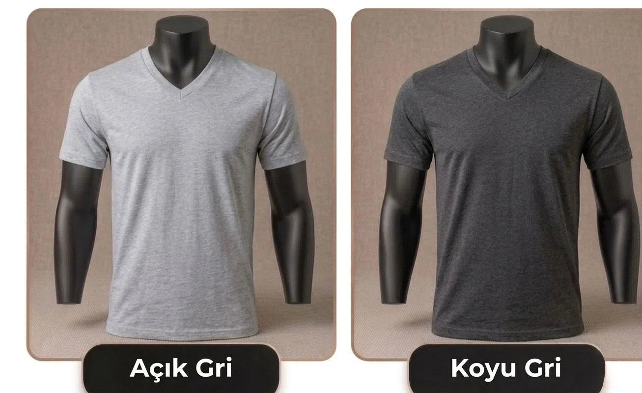 V Yaka T-Shirt Ürün Seçeneği 02