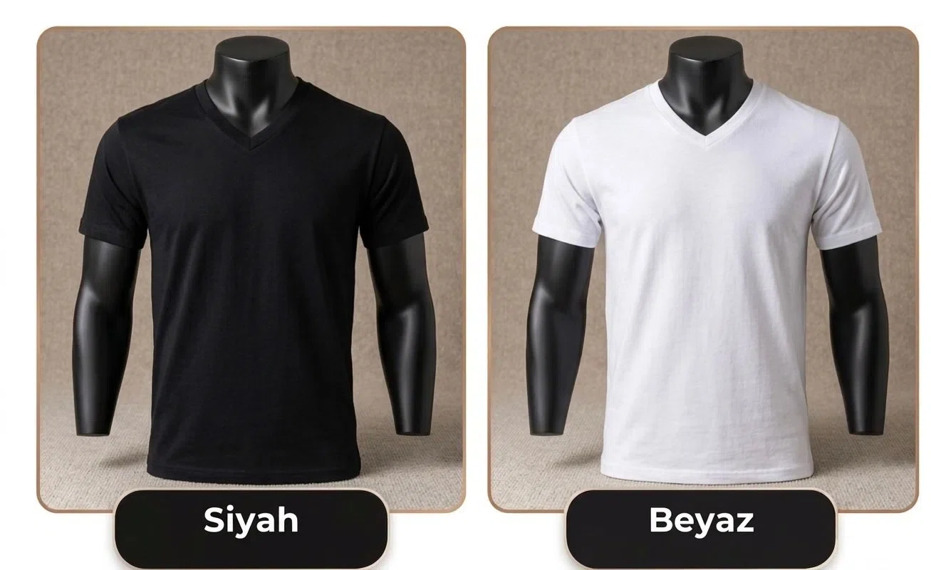 V Yaka T-Shirt Ürün Seçeneği 04