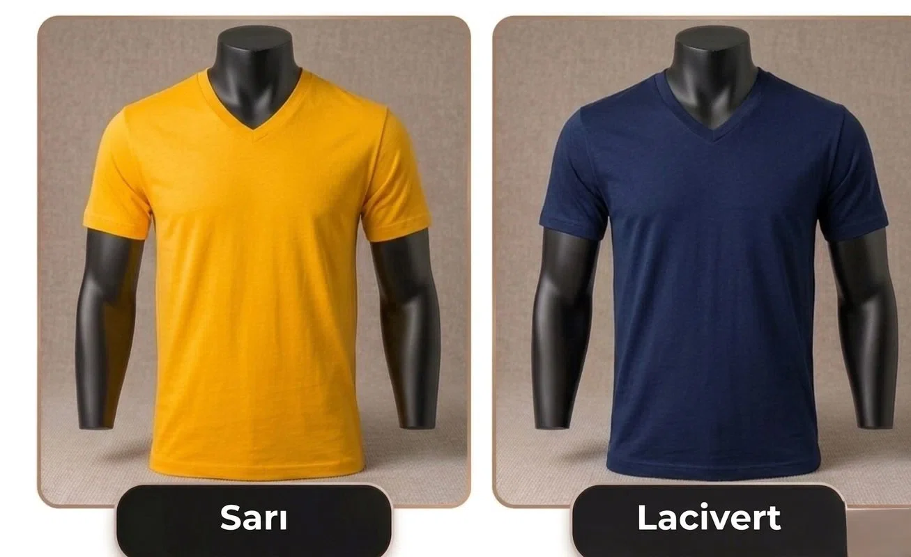 V Yaka T-Shirt Ürün Seçeneği 06