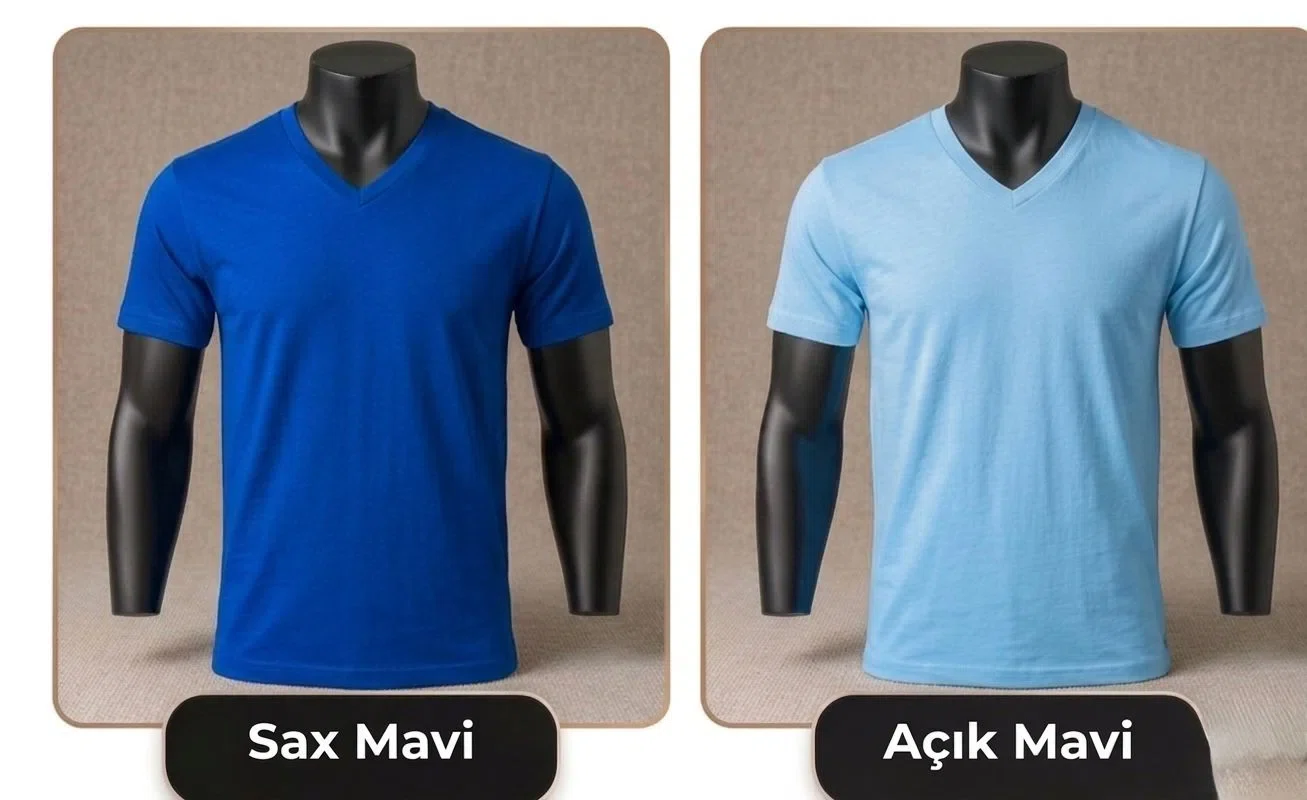 V Yaka T-Shirt Ürün Seçeneği 07