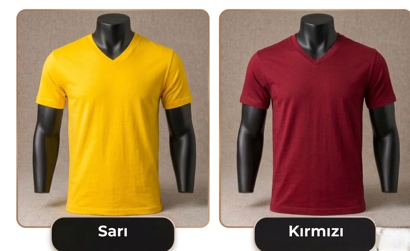 V Yaka T-Shirt Ürün Seçeneği 08