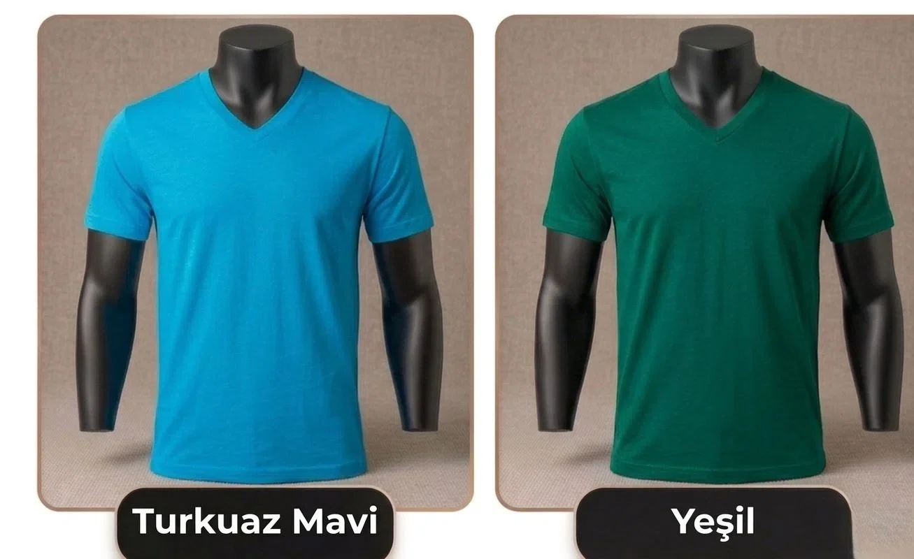 V Yaka T-Shirt Ürün Seçeneği 09