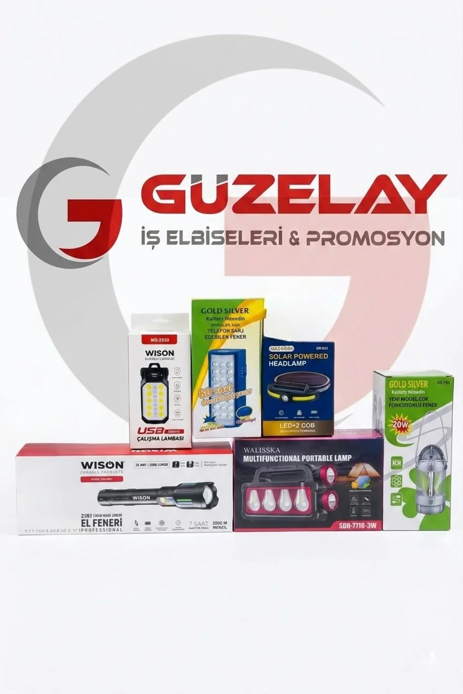 Wison Gold Silver Solar Kamp Feneri Ve USB Aydinlatma Seti
