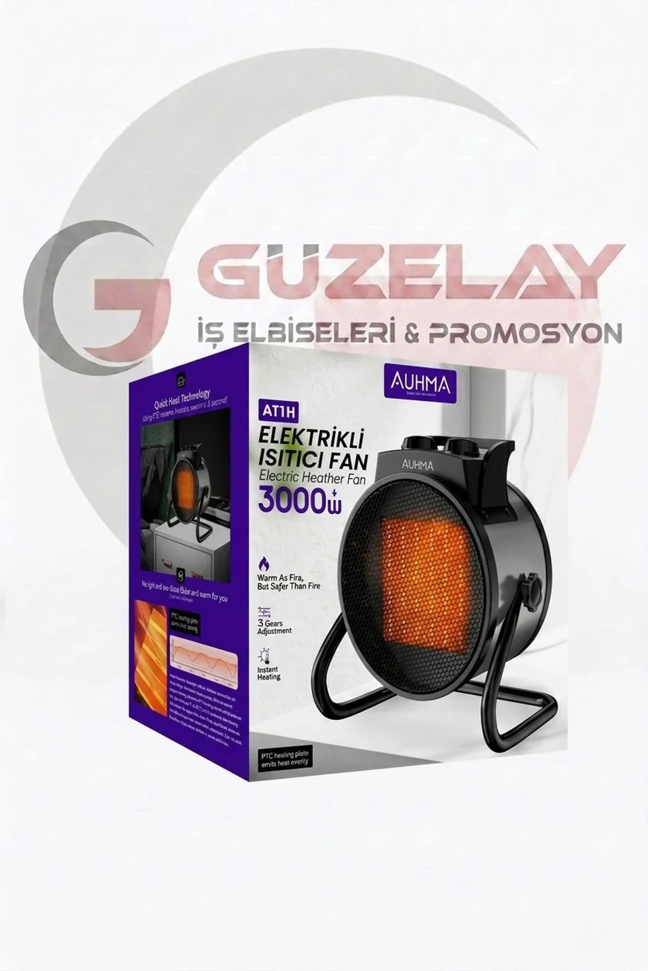Auhma AT1H 3000W Elektrikli Fanli Isıtıcı