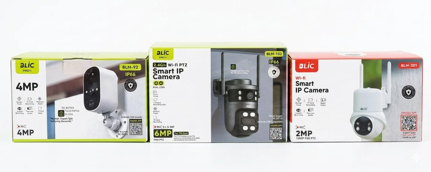 Blc 2MP 4MP 6MP Solar Ip Güvenlik Kamerasi Seti