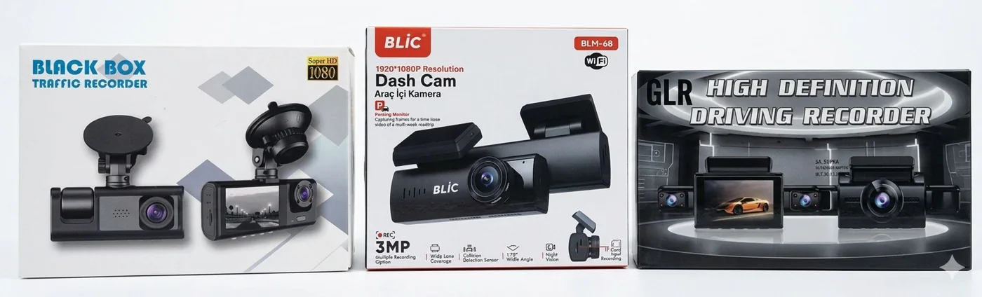 Blc 3MP Dash Cam Black Box Full HD Araç Kamera Seti