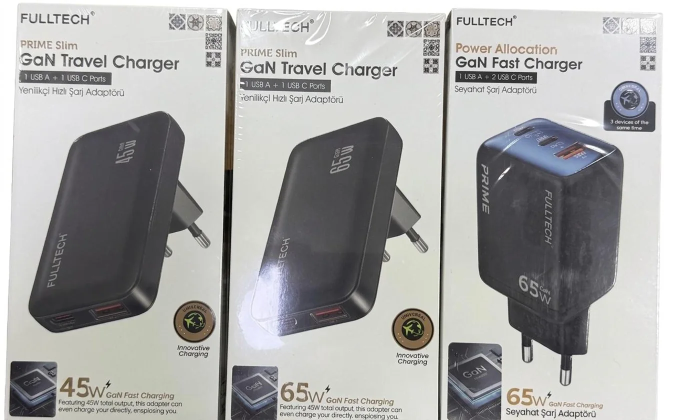 Fulltech 45W 65W Gan Seyahat Şarj Adaptoru Seti