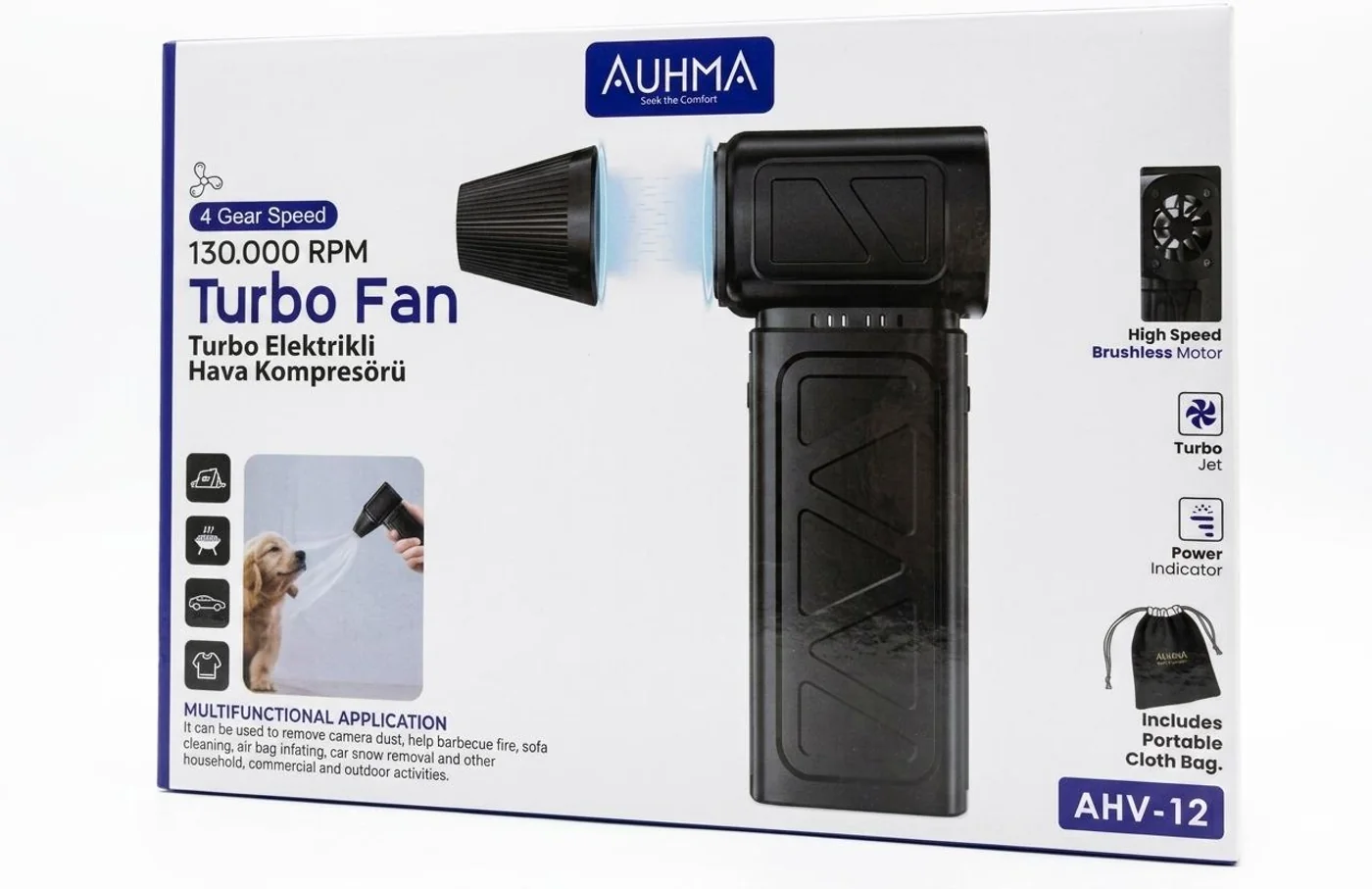 Auhma AHV12 130000rpm Turbo Fan Hava Kompresörü